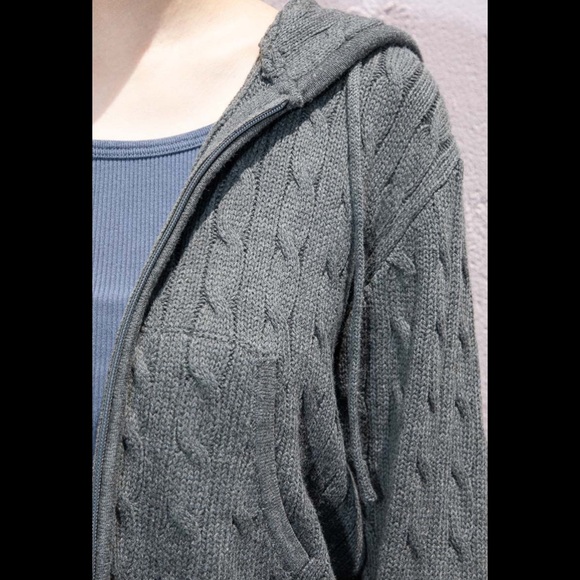 Brandy Melville dark gray crystal hoodie - Picture 4 of 5